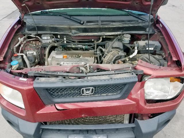 5J6YH18776L008116 - 2006 HONDA ELEMENT EX MAROON photo 7