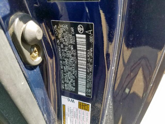 JTKDE177160097805 - 2006 TOYOTA SCION TC ლურჯი ფოტო 10