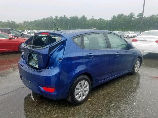 KMHCT5AE5HU336092 - 2017 HYUNDAI ACCENT SE BLUE photo 4