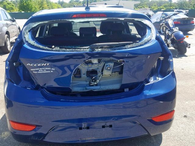 KMHCT5AE5HU336092 - 2017 HYUNDAI ACCENT SE BLUE photo 9