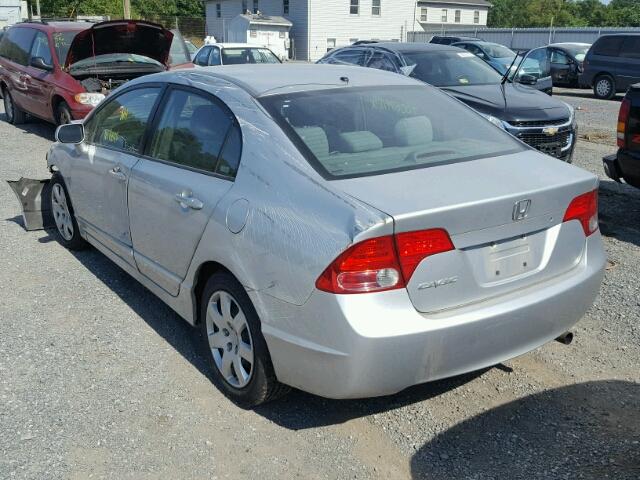 1HGFA165X8L062727 - 2008 HONDA CIVIC LX SILVER photo 3