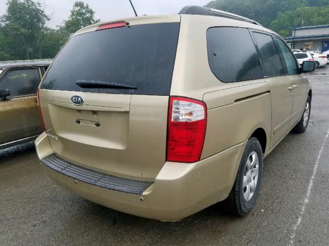 KNDMG4C35A6357327 - 2010 KIA SEDONA LX GOLD photo 4