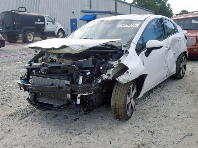 KNADN4A31C6055350 - 2012 KIA RIO EX WHITE photo 2