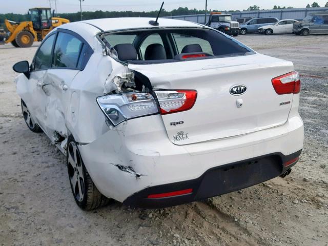 KNADN4A31C6055350 - 2012 KIA RIO EX WHITE photo 3