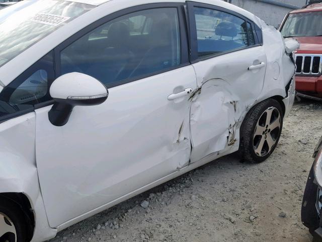 KNADN4A31C6055350 - 2012 KIA RIO EX WHITE photo 9