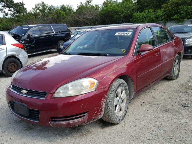 2G1WT58K469170079 - 2006 CHEVROLET IMPALA LT BURGUNDY photo 2