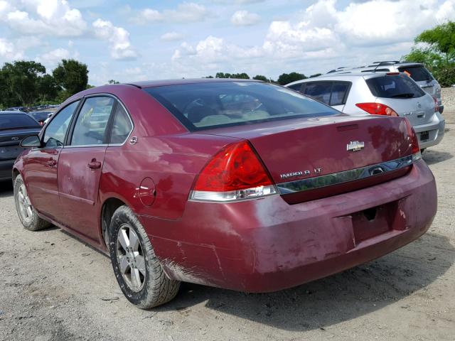 2G1WT58K469170079 - 2006 CHEVROLET IMPALA LT BURGUNDY photo 3