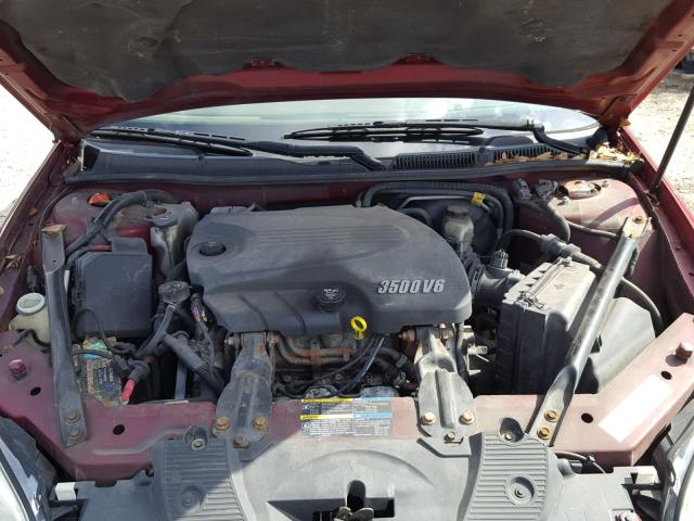 2G1WT58K469170079 - 2006 CHEVROLET IMPALA LT BURGUNDY photo 7