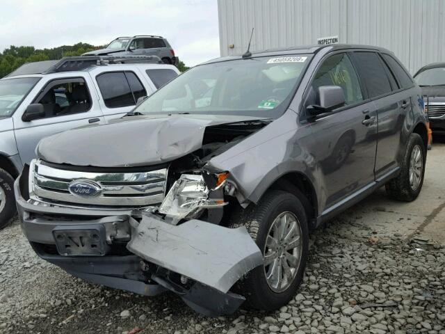 2FMDK3JC5ABB32351 - 2010 FORD EDGE SEL GRAY photo 2