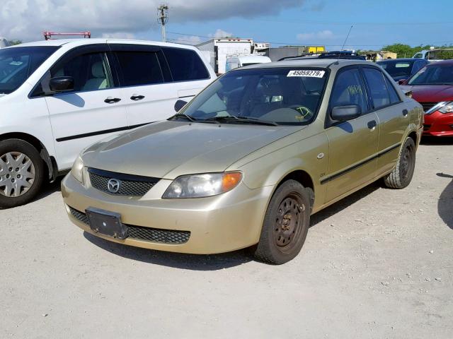 JM1BJ225730177904 - 2003 MAZDA PROTEGE DX GOLD photo 2