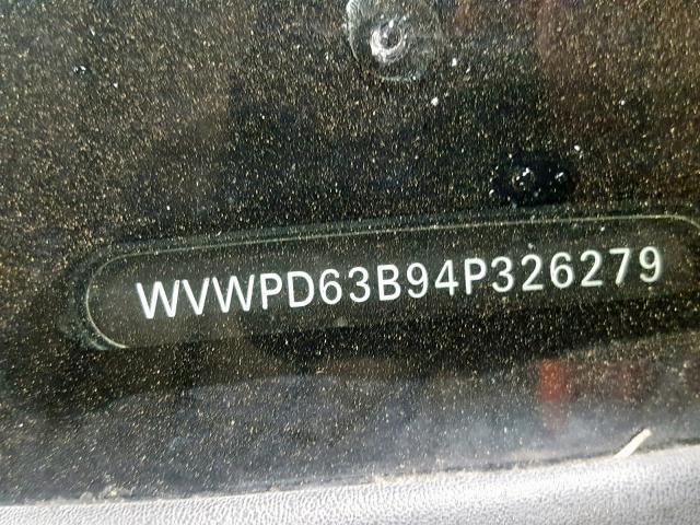 WVWPD63B94P326279 - 2004 VOLKSWAGEN PASSAT GLS BROWN photo 10