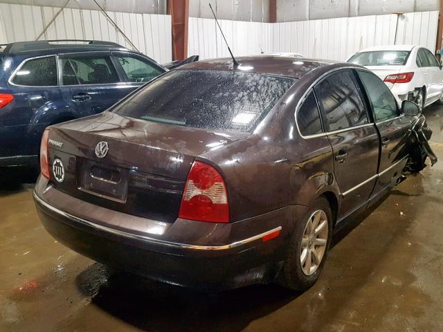 WVWPD63B94P326279 - 2004 VOLKSWAGEN PASSAT GLS BROWN photo 4