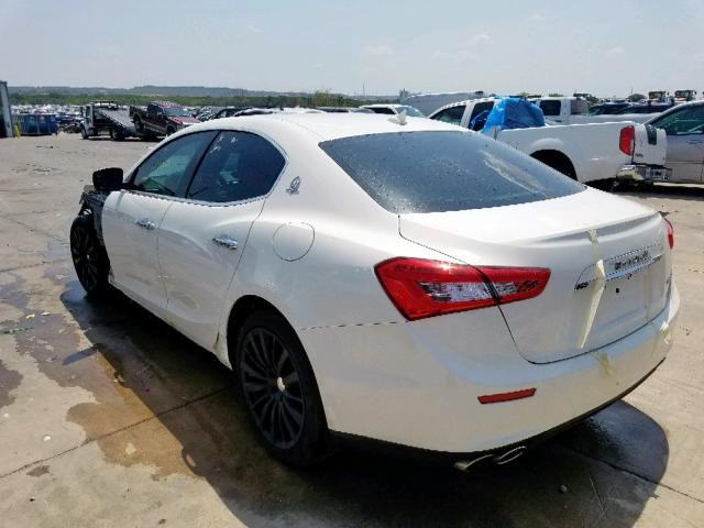 ZAM57XSA5G1173125 - 2016 MASERATI GHIBLI WHITE photo 3