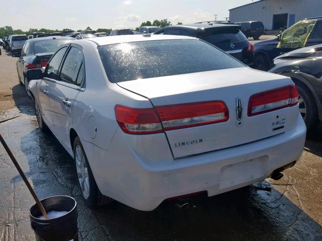 3LNDL2L37BR775999 - 2011 LINCOLN MKZ HYBRID WHITE photo 3