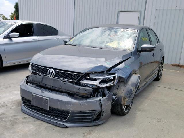 3VW4T7AJ5EM207297 - 2014 VOLKSWAGEN JETTA GLI GRAY photo 2