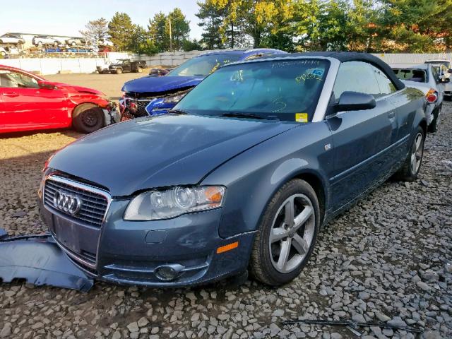 WAUDH48H47K029170 - 2007 AUDI A4 3.2 CAB GRAY photo 2