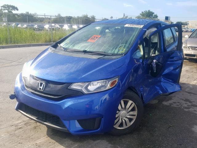 3HGGK5G57HM701569 - 2017 HONDA FIT LX BLUE photo 2