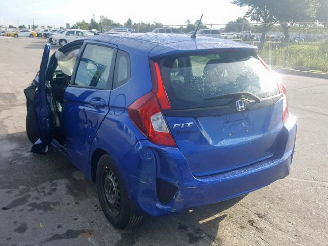 3HGGK5G57HM701569 - 2017 HONDA FIT LX BLUE photo 3