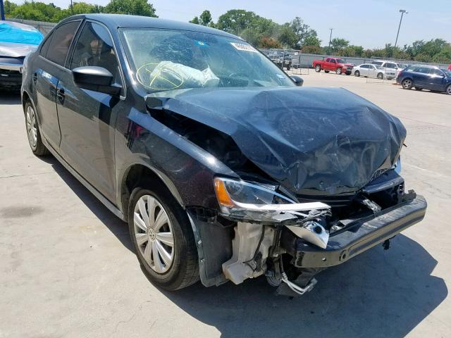 3VW2K7AJ5EM442518 - 2014 VOLKSWAGEN JETTA BASE BLACK photo 1