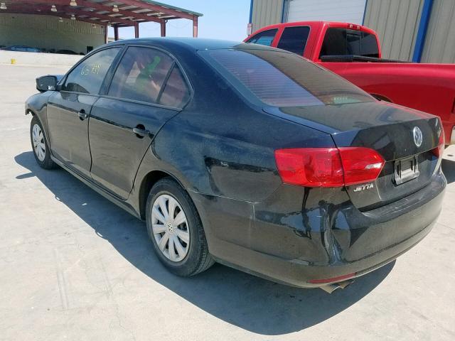 3VW2K7AJ5EM442518 - 2014 VOLKSWAGEN JETTA BASE BLACK photo 3