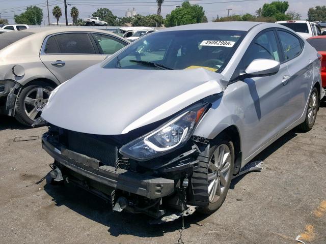 5NPDH4AE5FH611388 - 2015 HYUNDAI ELANTRA SE SILVER photo 2