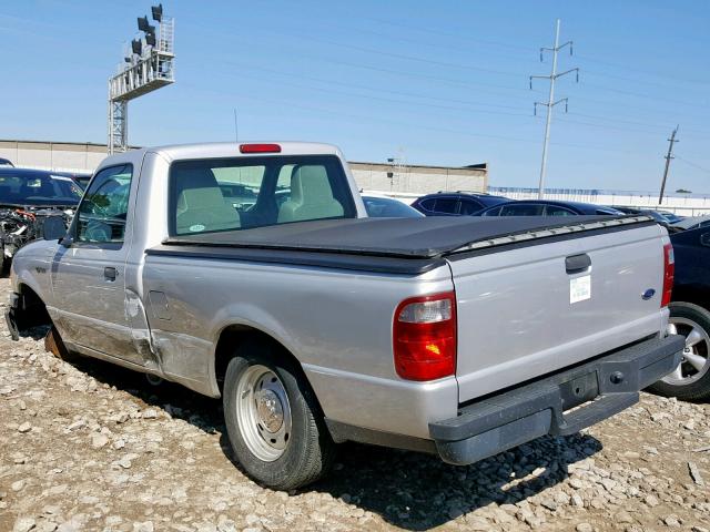 1FTYR10D55PB07500 - 2005 FORD RANGER SILVER photo 3