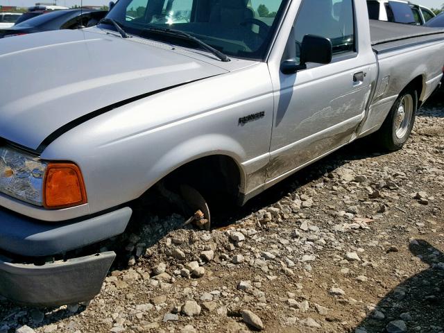 1FTYR10D55PB07500 - 2005 FORD RANGER SILVER photo 9