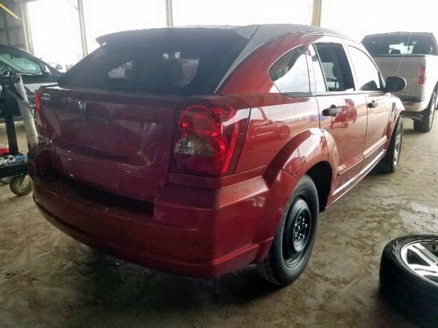 1B3HB28B57D176724 - 2007 DODGE CALIBER RED photo 4