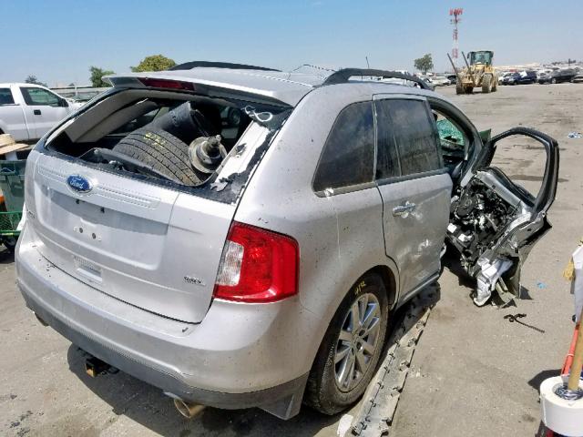 2FMDK3JC7BBB48391 - 2011 FORD EDGE SEL SILVER photo 4