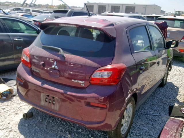 ML32A4HJ2HH012001 - 2017 MITSUBISHI MIRAGE SE PURPLE photo 4