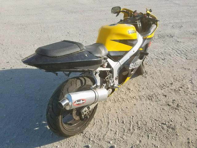 JS1GR7HAX32104542 - 2003 SUZUKI GSX-R750 YELLOW photo 4