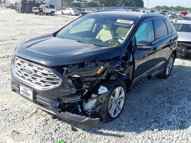 2FMPK3J98KBB19323 - 2019 FORD EDGE SEL BLACK photo 2