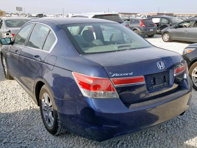 1HGCP2F40CA087302 - 2012 HONDA ACCORD LXP BLUE photo 3