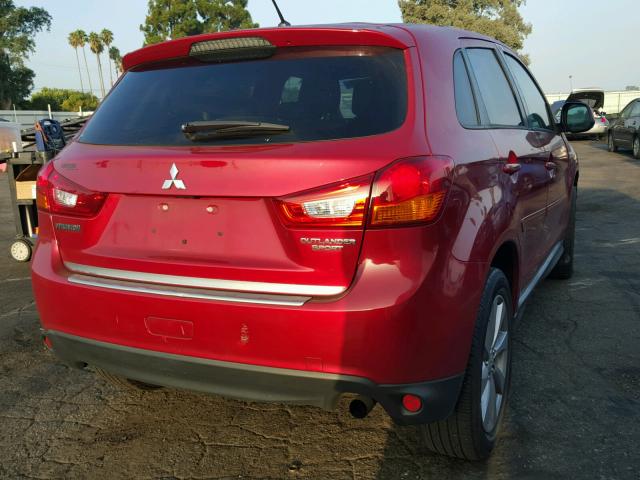 4A4AP3AU3FE053105 - 2015 MITSUBISHI OUTLANDER MAROON photo 4