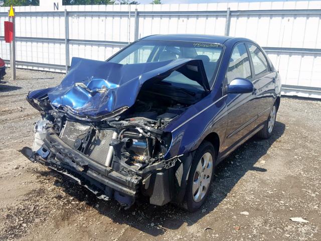 KNAFE221395626684 - 2009 KIA SPECTRA EX BLUE photo 2