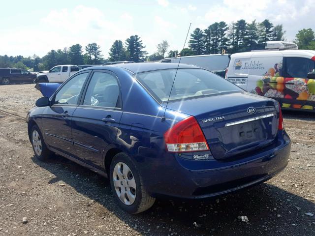 KNAFE221395626684 - 2009 KIA SPECTRA EX BLUE photo 3