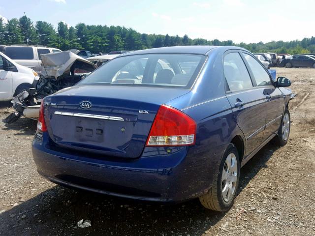 KNAFE221395626684 - 2009 KIA SPECTRA EX BLUE photo 4