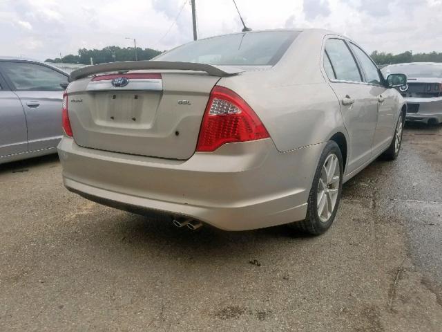 3FAHP0JA7AR293828 - 2010 FORD FUSION SEL SILVER photo 4