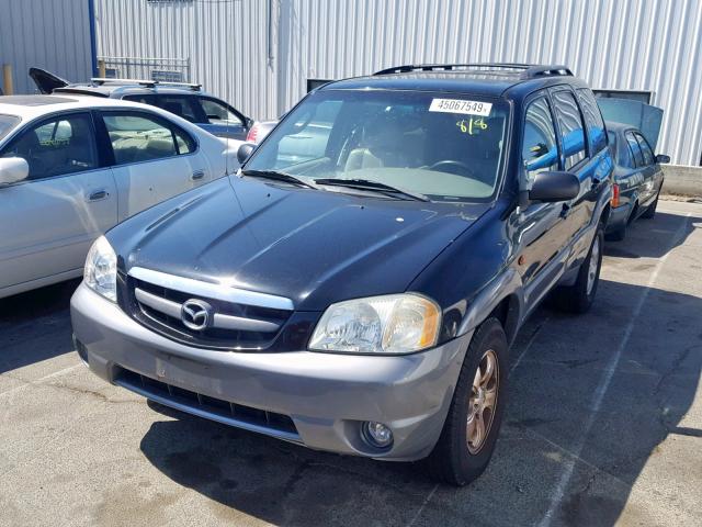 4F2CU08152KM55786 - 2002 MAZDA TRIBUTE LX BLACK photo 2