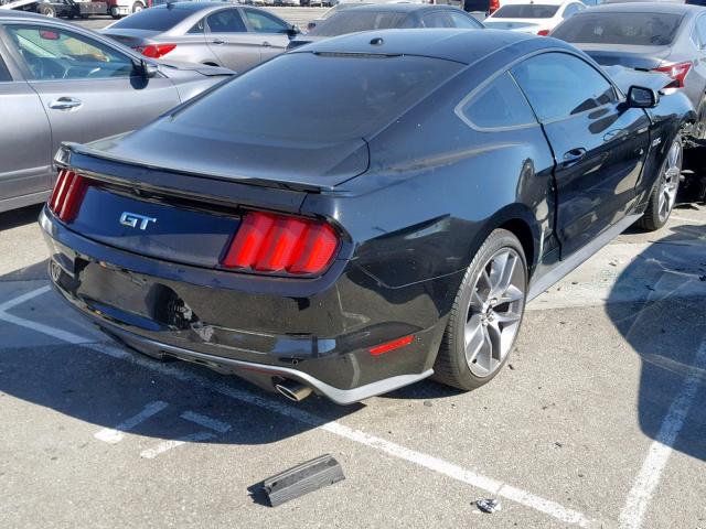 1FA6P8CF3F5382269 - 2015 FORD MUSTANG GT BLACK photo 4