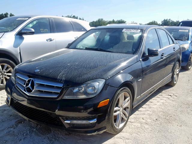 WDDGF4HB3CA631971 - 2012 MERCEDES-BENZ C 250 BLACK photo 2