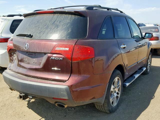 2HNYD28227H511640 - 2007 ACURA MDX MAROON photo 4