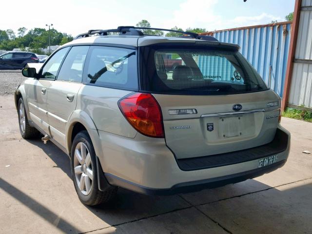 4S4BP62C367345081 - 2006 SUBARU LEGACY OUT BEIGE photo 3