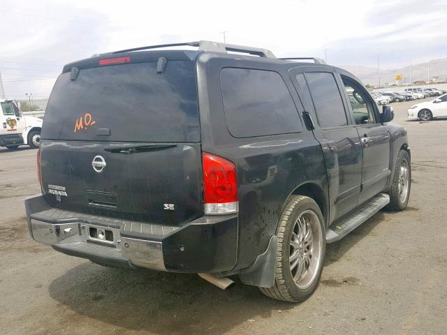 5N1AA08A94N702174 - 2004 NISSAN ARMADA SE BLACK photo 4