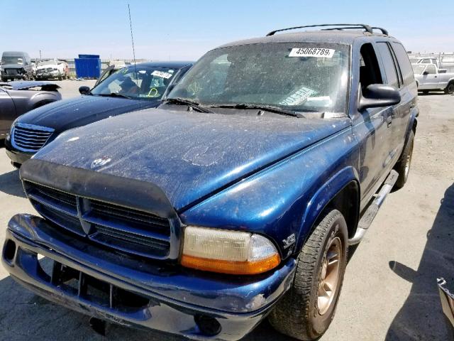 1B4HR28Y4XF629912 - 1999 DODGE DURANGO BLUE photo 2