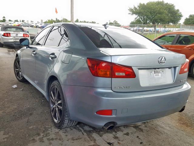 JTHCK262875013702 - 2007 LEXUS IS 250 BLUE photo 3