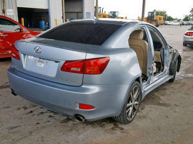 JTHCK262875013702 - 2007 LEXUS IS 250 BLUE photo 4