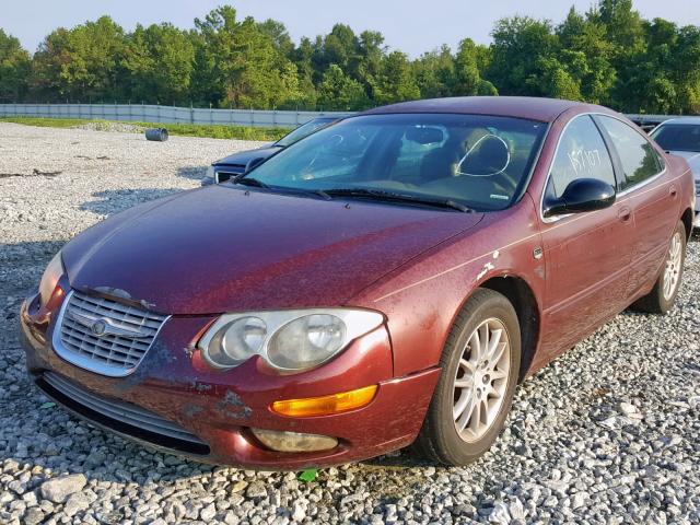 2C3HE66G52H129026 - 2002 CHRYSLER 300M MAROON photo 2