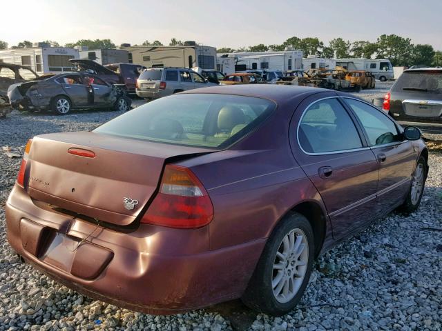 2C3HE66G52H129026 - 2002 CHRYSLER 300M MAROON photo 4