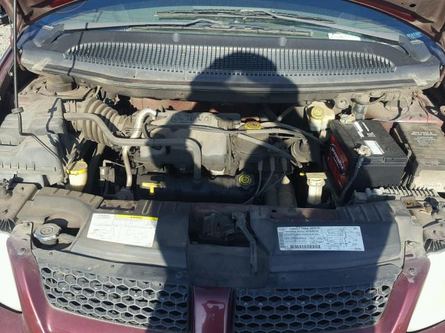 1B4GP25381B272887 - 2001 DODGE CARAVAN SE BURGUNDY photo 7